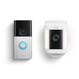 Ring Battery Doorbell Plus with Ring Spotlight Cam