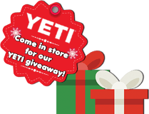 Yeti Come in store for our yeti giveaway!