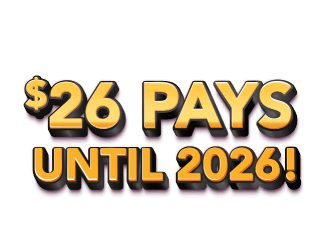 Your coupon is on its way to your inbox! $26 pays until 2026! Check your email for your coupon.