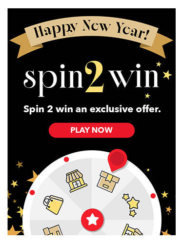 Happy New Year! Spin 2 win an exclusive offer.